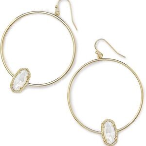 Kendra Scott Elora Hoops with Mother of Pearl Stone